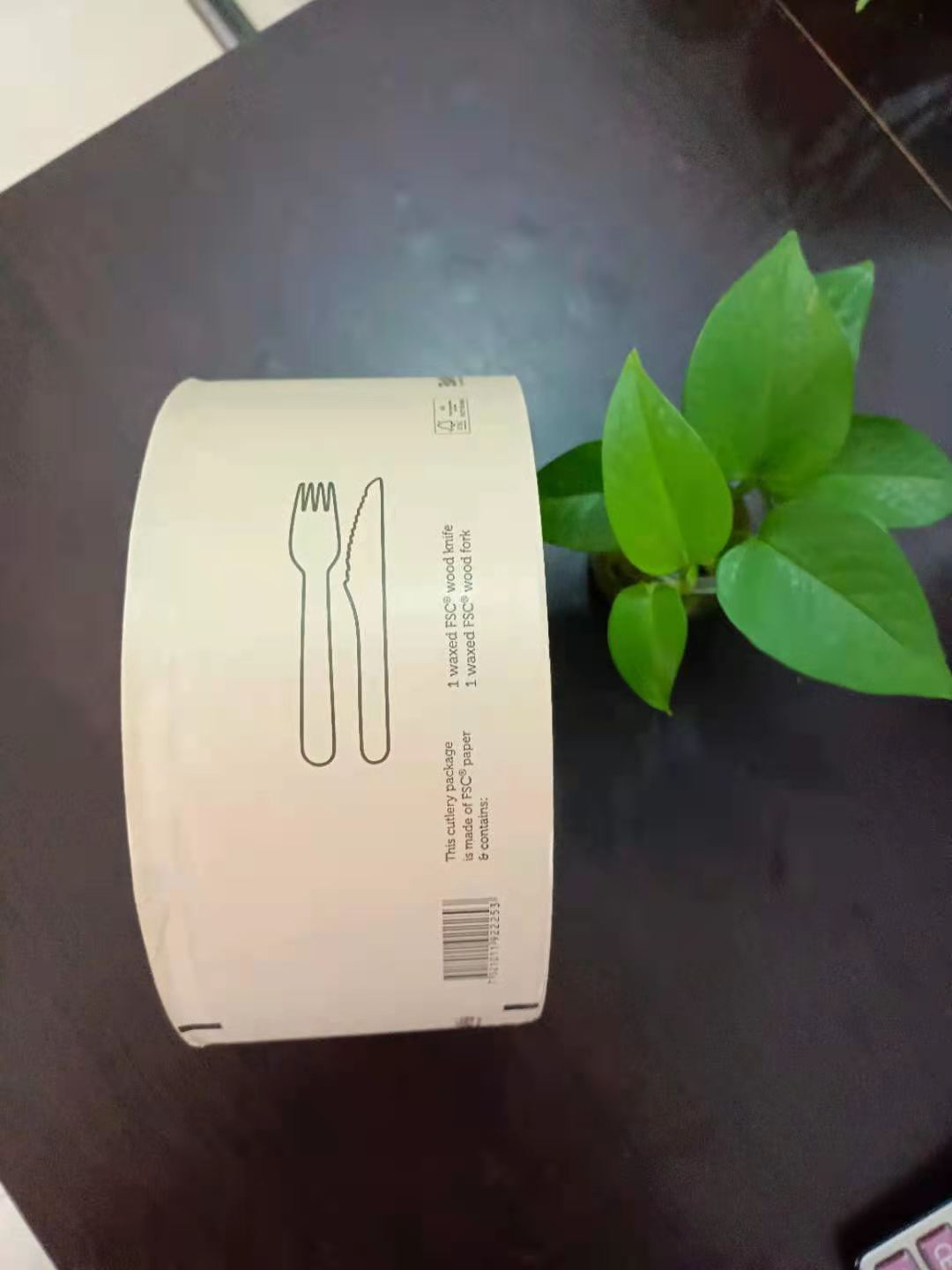 可降解的木質餐具紙包裝